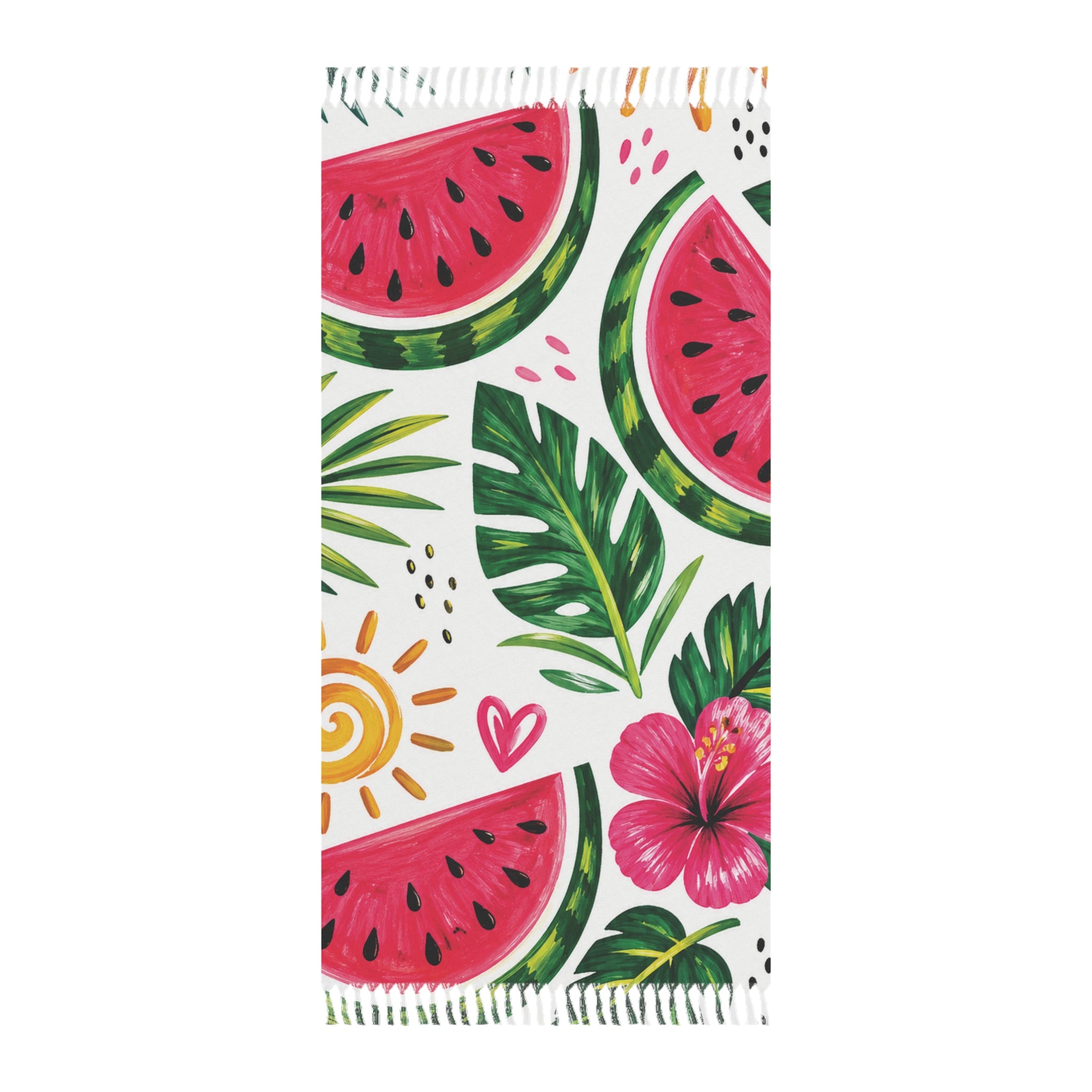 Hibiscus Beach Towel | Boho Tropical Summer Print best quality