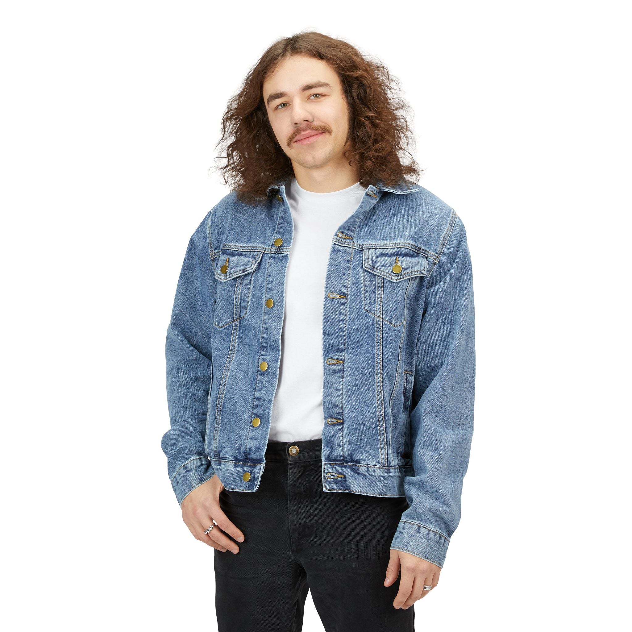 Blazing Flame Suit Studying The Flames Denim Jacket | Flame Patch