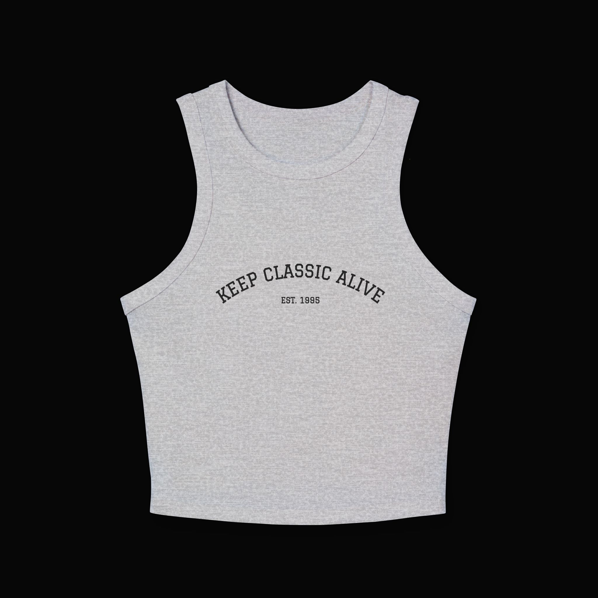 Keep Classic Alive Racer Tank Top — Women's Vintage-Inspired Crop