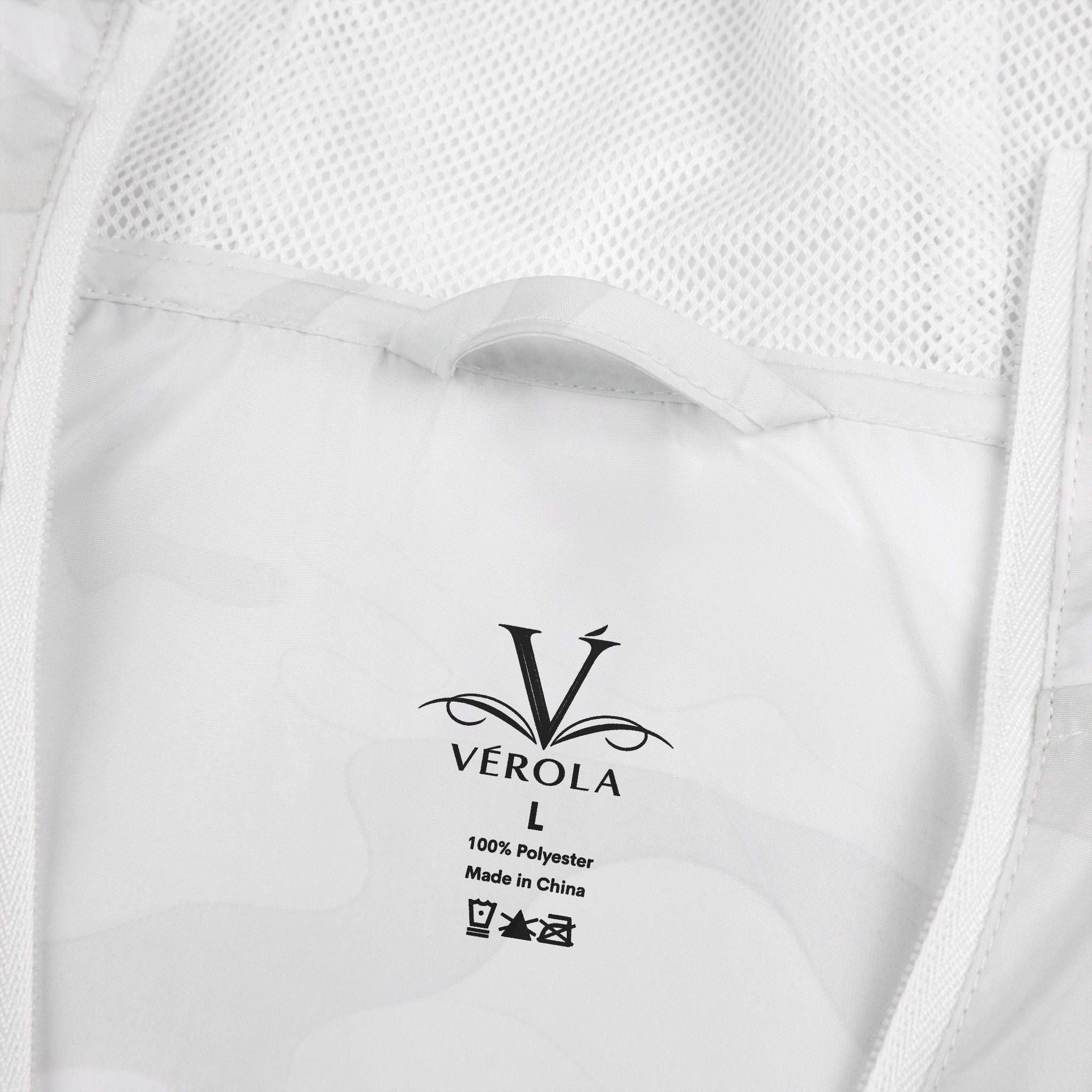 Windbreaker Jacket — Minimal White Camo Full‑Zip Hooded Shell