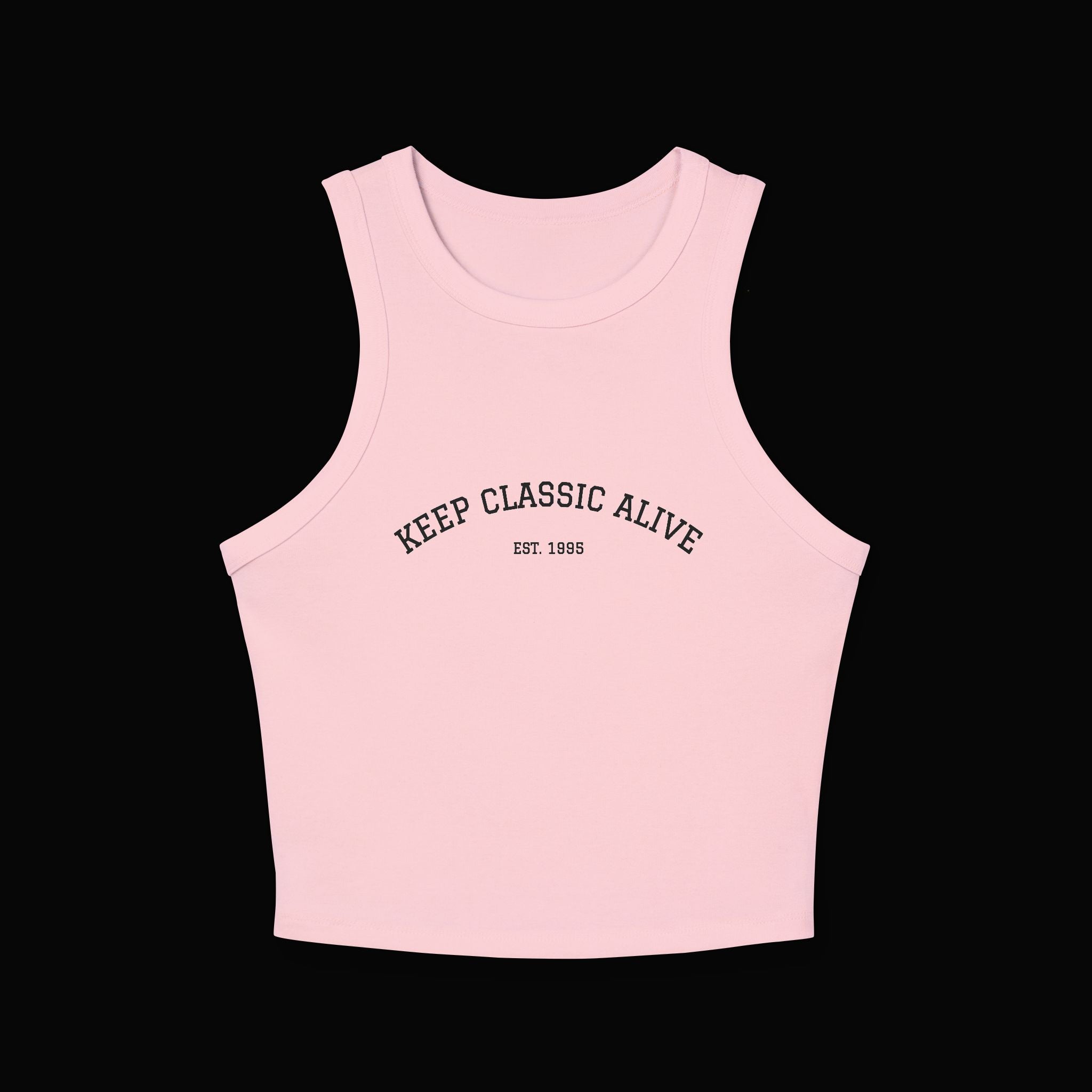 Keep Classic Alive Racer Tank Top — Women's Vintage-Inspired Crop