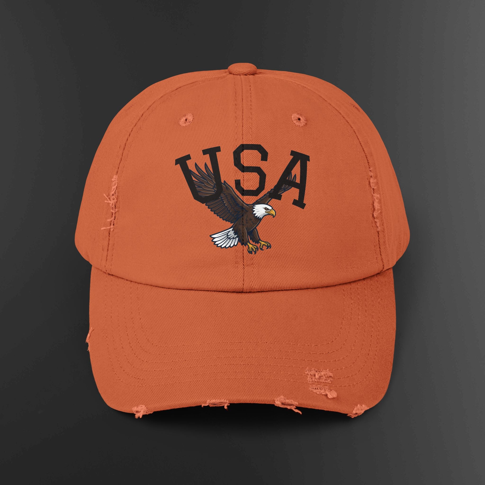 USA Bald Eagle Cap | Distressed Patriotic Baseball Hat