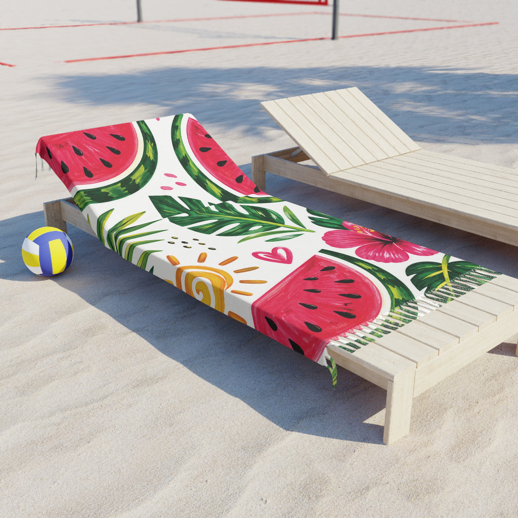 Hibiscus Beach Towel | Boho Tropical Summer Print best quality