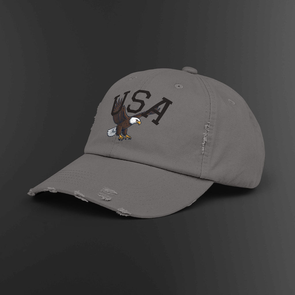 USA Bald Eagle Cap | Distressed Patriotic Baseball Hat
