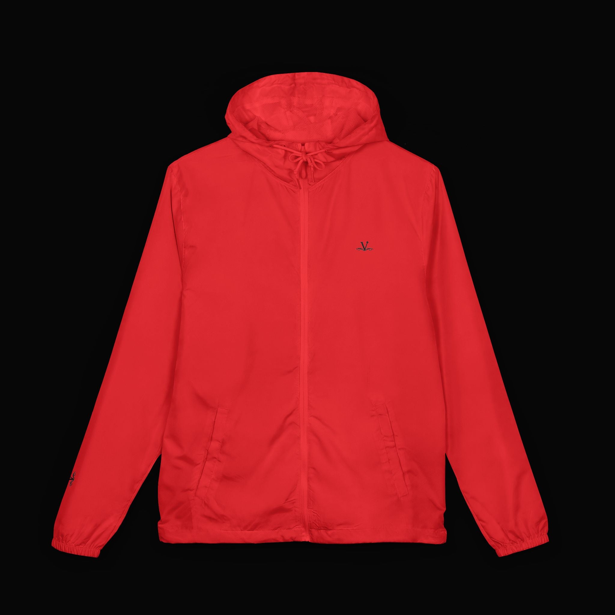 Windbreaker Jacket — Minimal White Camo Full‑Zip Hooded Shell
