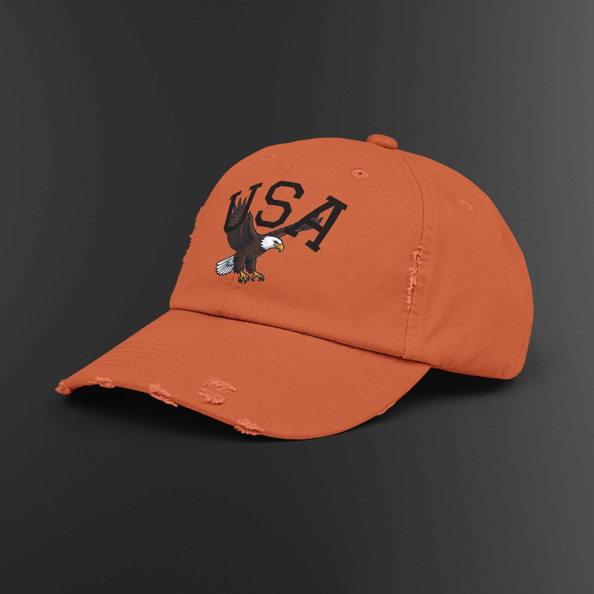 USA Bald Eagle Cap | Distressed Patriotic Baseball Hat