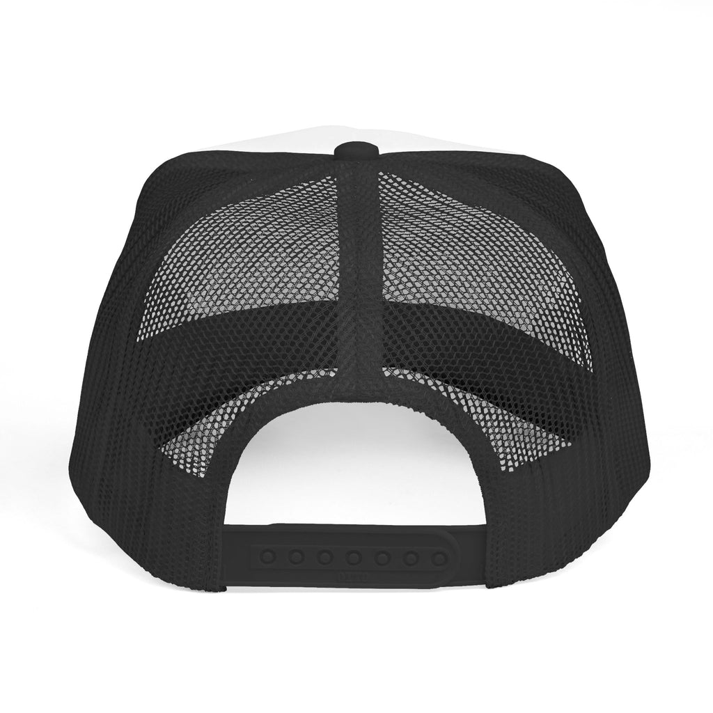 Screaming Flame Skeleton trucker cap | fire badge patch design