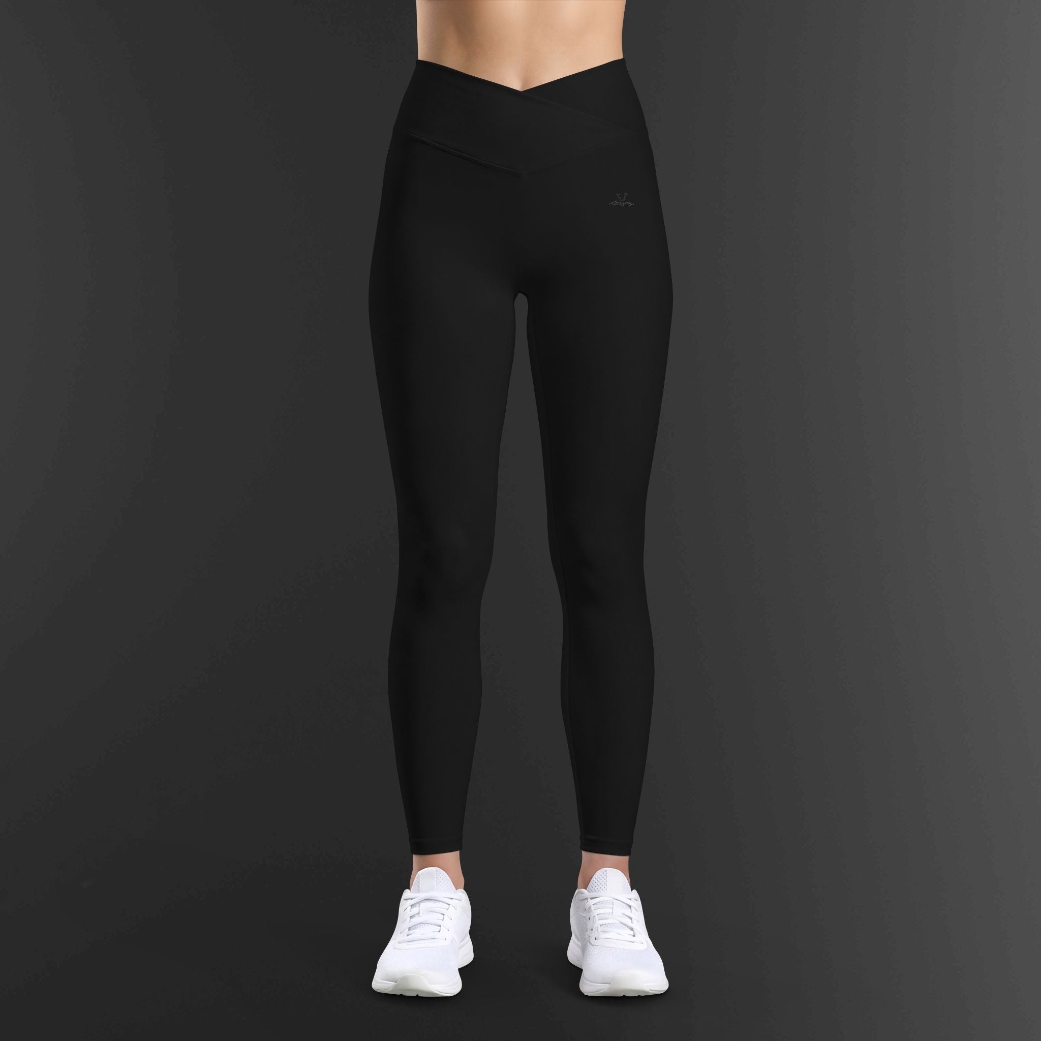 Women’s Luxe Leggings — High-Waist V-Cut Black Activewear for Yoga & Everyday